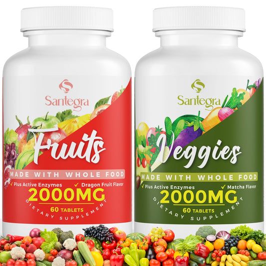 2000 MG Fruit & Veggies Supplement – 35+ Fruits & Vegetables, 120 Tablets