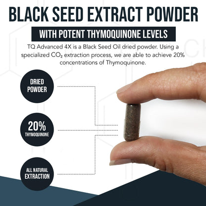 20% Thymoquinone Black Seed Oil Extract Capsules – TQ-Advanced 4X® (60:1, 60 Capsules, Vegan)