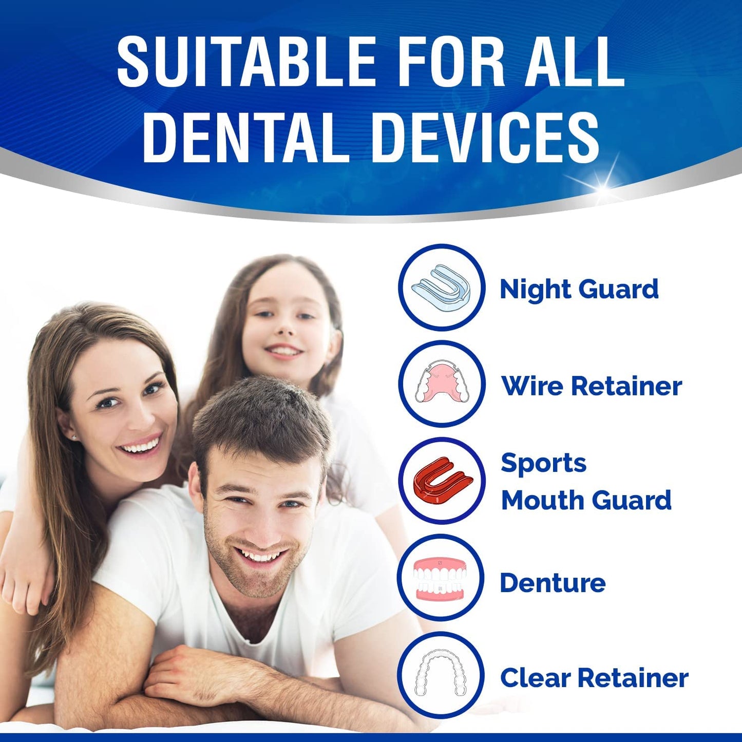 60-Unit Retainer & Denture Cleaning Tablets – Mouthguard Cleaner | Dental Duty