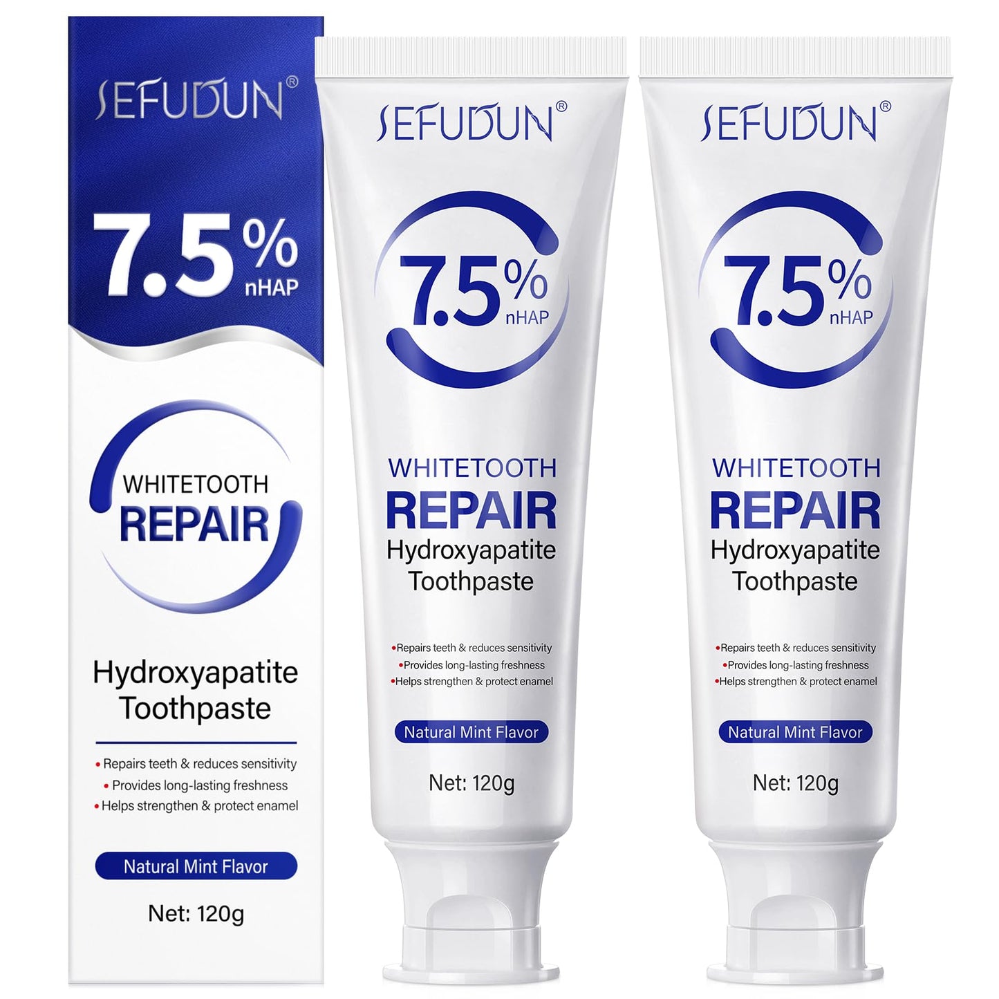 7.5% Nano Hydroxyapatite Toothpaste – Whitening, Enamel Repair & Strengthening | NHAP-PRO 120g