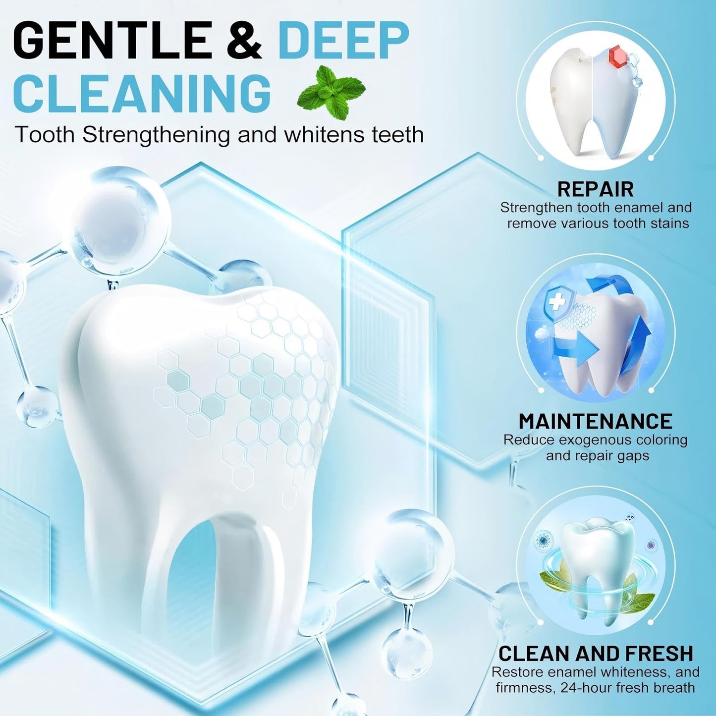 7.5% Hydroxyapatite Toothpaste – Advanced Enamel Protection for Sensitive Teeth | Fresh Mint