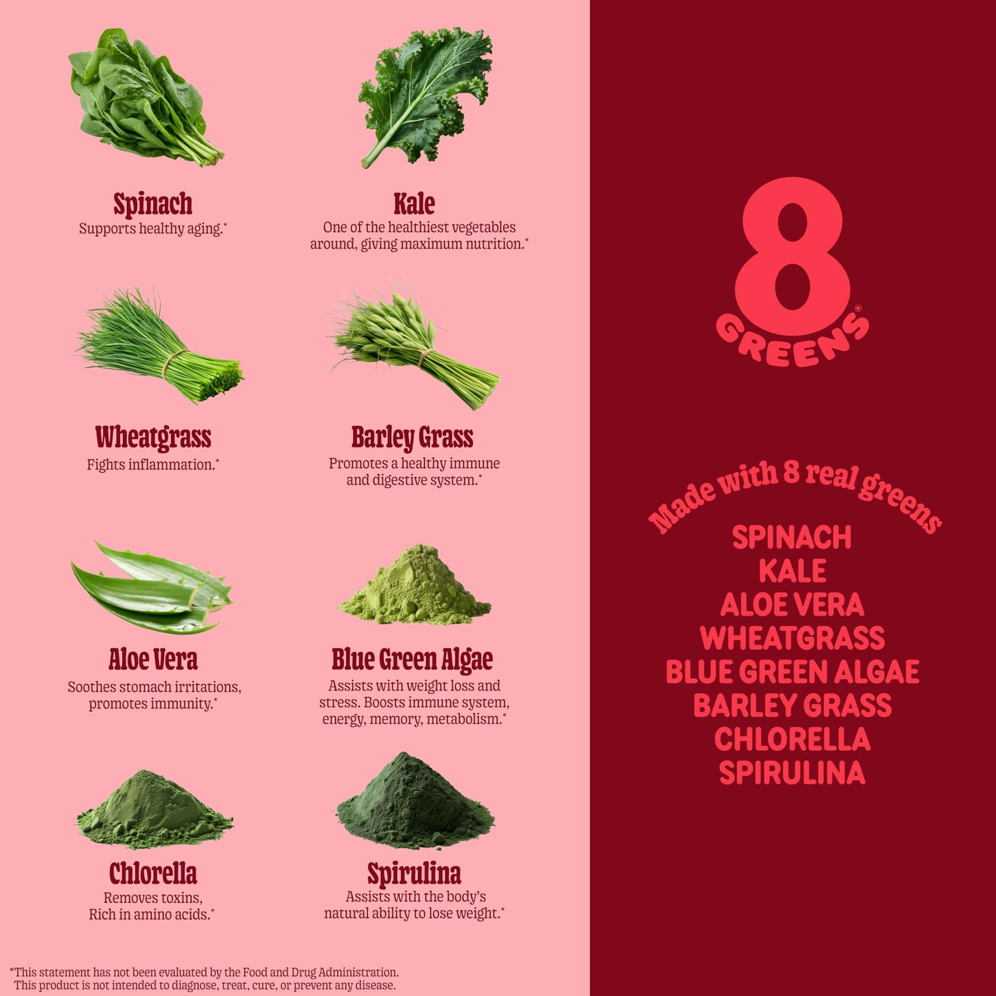 8Greens Daily Greens Gummies – Superfood Booster, Energy & Immunity (Apple)