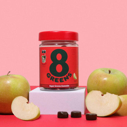 8Greens Daily Greens Gummies – Superfood Booster, Energy & Immunity (Apple)