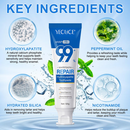 9.9% Hydroxyapatite Toothpaste – Enamel Protection & Tooth Strengthening (2 Pack) | Natural Peppermint