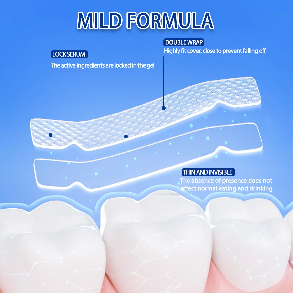 9D Sensitive Teeth Whitening Strips – Enamel-Safe, Fast Stain Removal for Coffee Drinkers & Smokers | 21 Pairs (42 Strips)