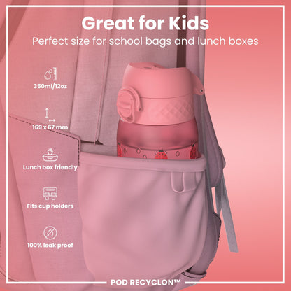 Leak Proof Kids' Water Bottle, Recyclon, Ladybugs, 350ml (12oz)