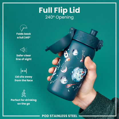 Leak Proof Thermal Steel Water Bottle, Insulated, Space, 320ml (11oz)