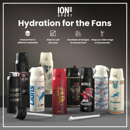 Lions X ION8 Insulated Steel Water Bottle, British & Irish Lions, Lions, 750ml (24oz)