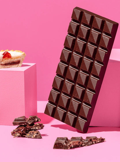 60% Dark Chocolate Bakewell with Cherry & Almond - Divine Chocolate - 180g