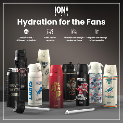 NFL x ION8 Insulated Steel Water Bottle, NFL Browns, 750ml (24oz)