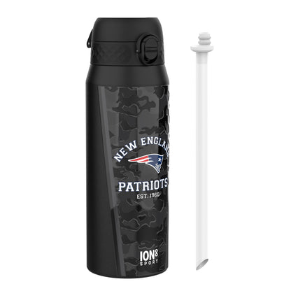NFL x ION8 Insulated Steel Water Bottle, NFL Patriots, 750ml (24oz)