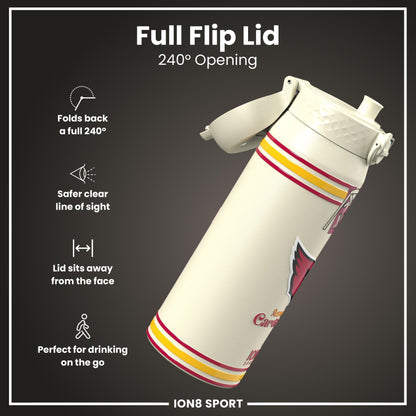 NFL x ION8 Insulated Steel Water Bottle, NFL Cardinals, 750ml (24oz)