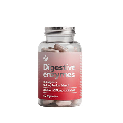LOUDSAY Digestive Enzymes - Multi Enzymes, Organic Prebiotics & Probiotics for Digestive Health & Gut Health - Meal Time Discomfort Relief & Bloating - Dual Action Approach - 60 CT