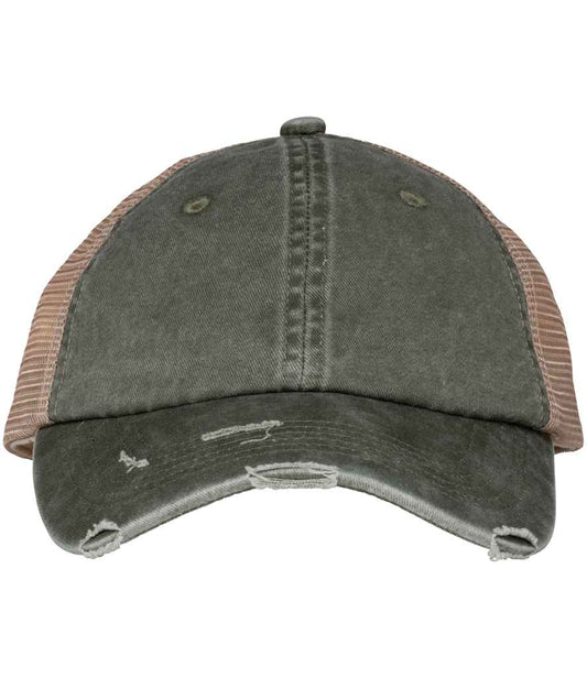 Organic Washed Ripped Trucker Cap