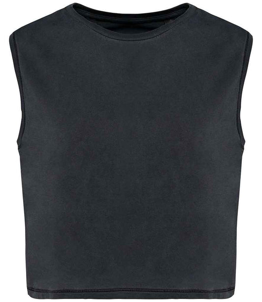 Organic Faded Cropped Tank Top: Womens