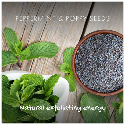 Natural Soap On A Rope - 'Fresh' Peppermint & Poppyseeds 125g