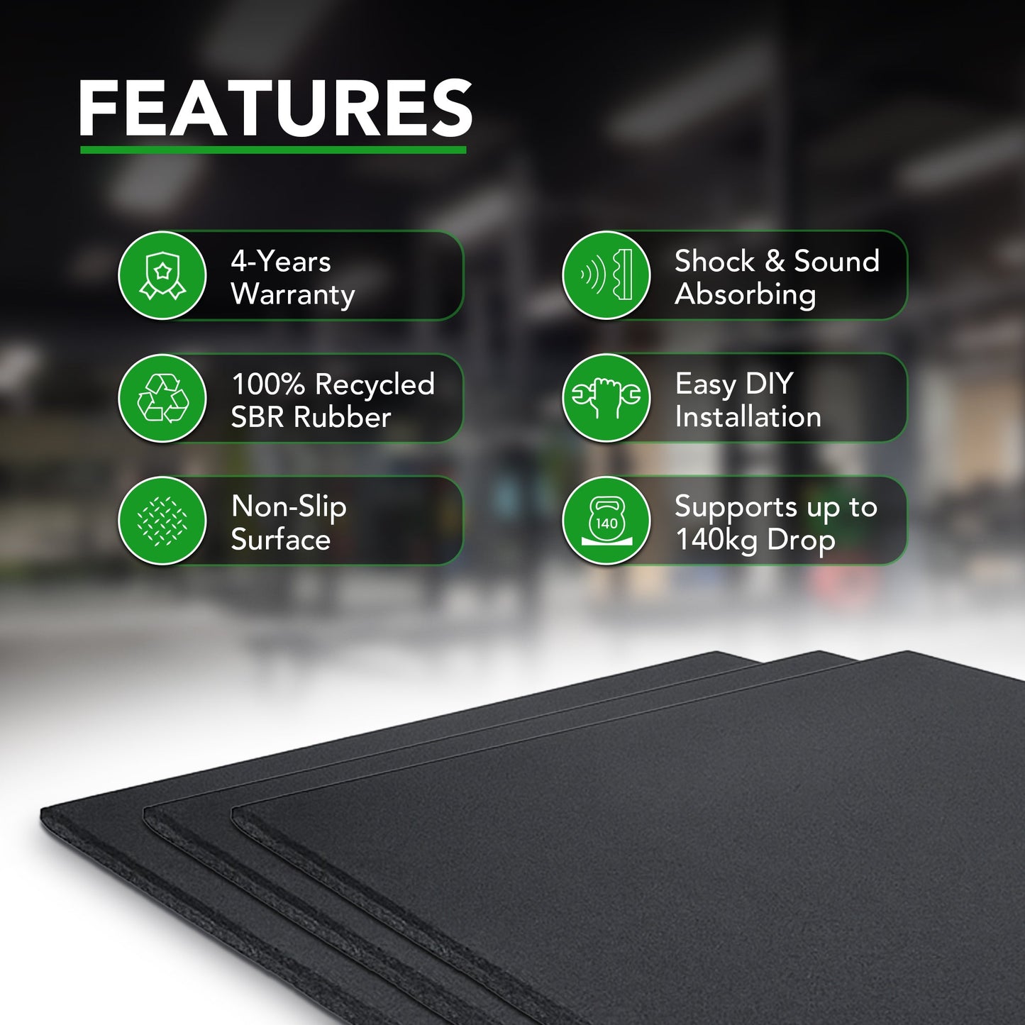20mm Rubber PRO Gym Flooring | Heavy-Duty, Smooth Top Surface  – UK’s Highest Rated
