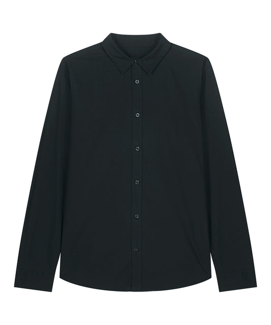 Organic Poplin Long Sleeve Shirt: Womens