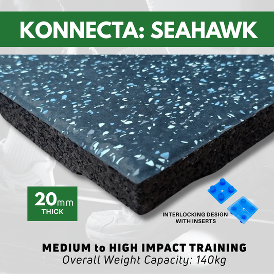 20mm Sprung Seahawk Premium Fleck Rubber Gym Flooring tile