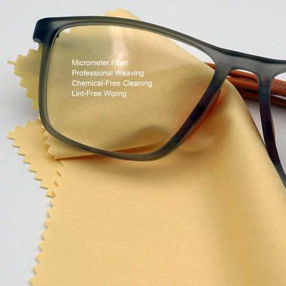 AAwipes Eyeglasses Cleaning Cloth Bulk - Yellow, 5.52 x 5.52 in, 100 Pack (V1545) Logo-Free