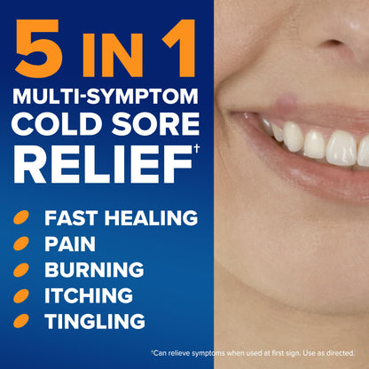 Abreva 10% Docosanol Cold Sore Treatment – Shortens Healing Time to 2.5 Days (0.07 oz) Tube x2