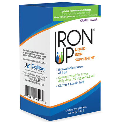 A.C. Grace Iron Up – Liquid Iron Supplement with Grape Flavor, 2 fl oz (60 ml)