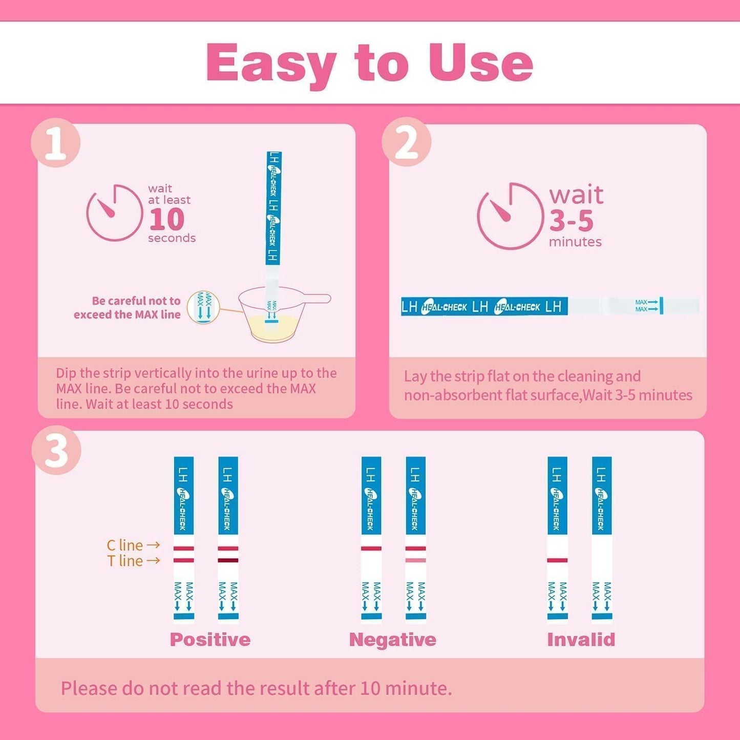 HEAL-CHECK 25 Count Ovulation Test Strips with Cups – Bulk LH Ovulation Predictor Kit for Home Fertility Testing