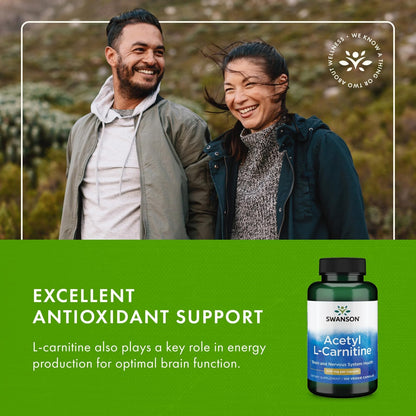 Acetyl L-Carnitine 500 mg 100 Caps by Swanson Premium
