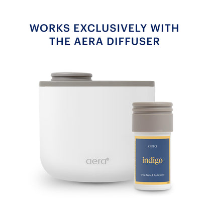 Aera Mini Indigo Essential Oil for Home | Crisp Apple & Cedarwood Fragrance | Mini Diffuser Refill