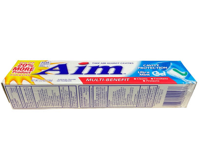 Aim Cavity Protection Gel Toothpaste Ultra Mint 5.50 oz Pack of 11
