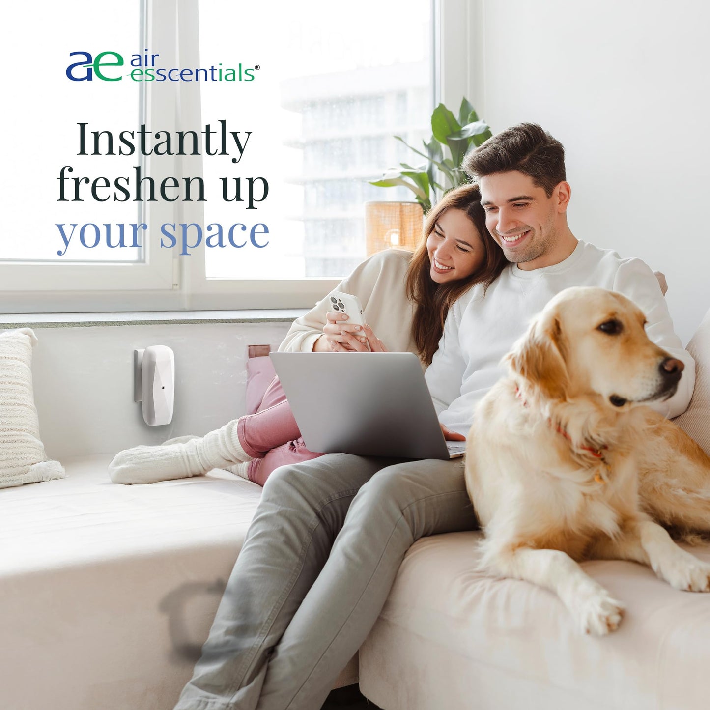 Air Esscentials Diamond Gift Set | Pet-Friendly Bluetooth Diffuser White