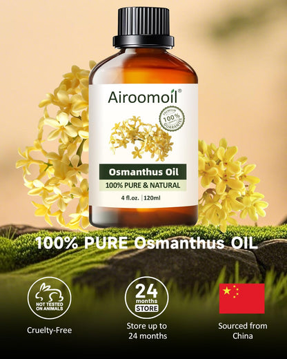 Airoomoil Jasmine Essential Oil – 100% Natural, Premium Grade, 4 oz (120 ml) for Diffusers, Skin Care & Aromatherapy