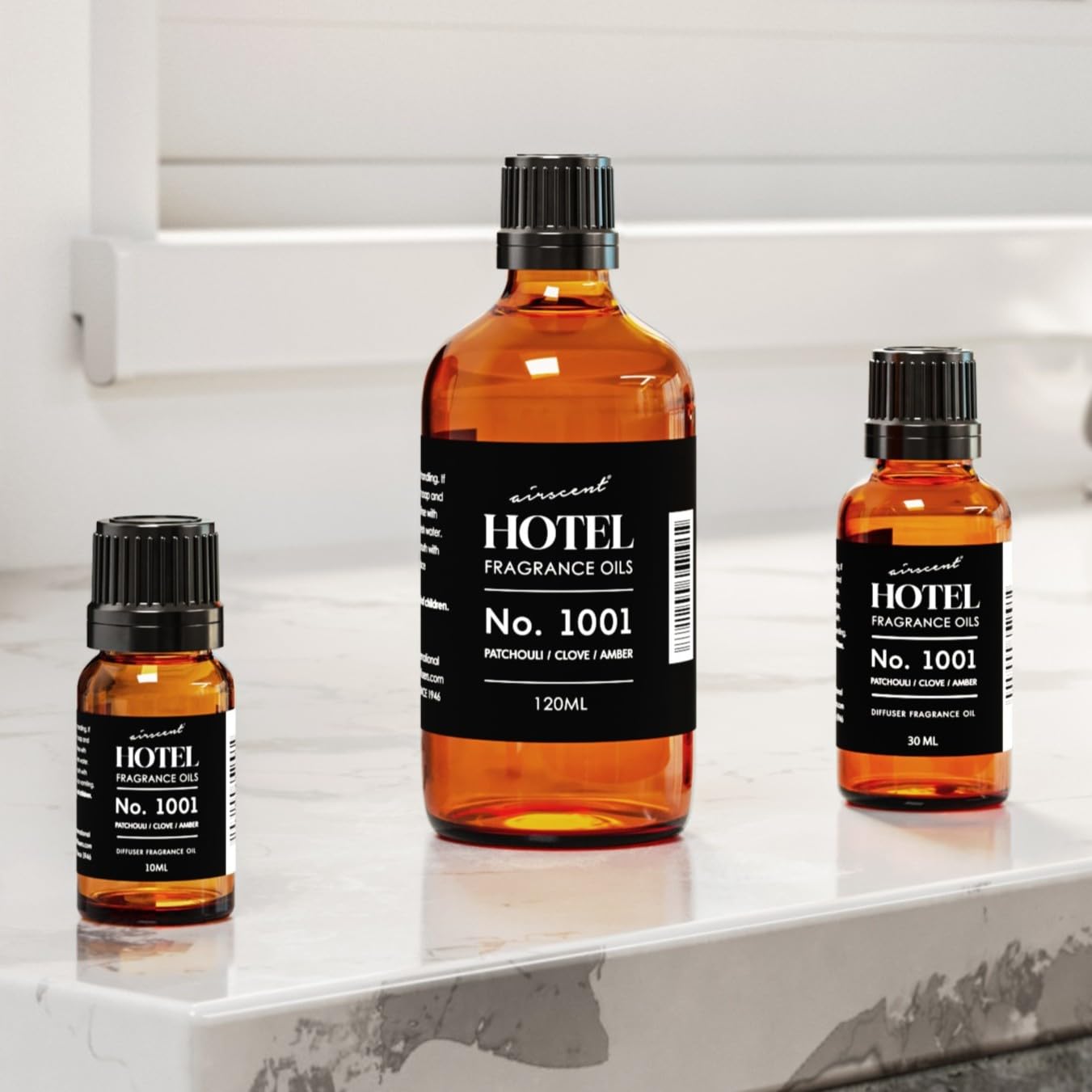 AirScent Hotel Diffuser Oil No. 1001 – Patchouli Clove Amber | Premium Fragrance Oil 120 mL