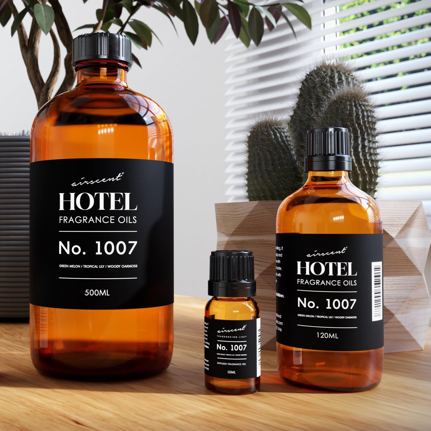 AirScent Hotel Diffuser Oil No. 1007 - Green Melon, Tropical Lily & Oakmoss | Premium Fragrance Oil 10 mL