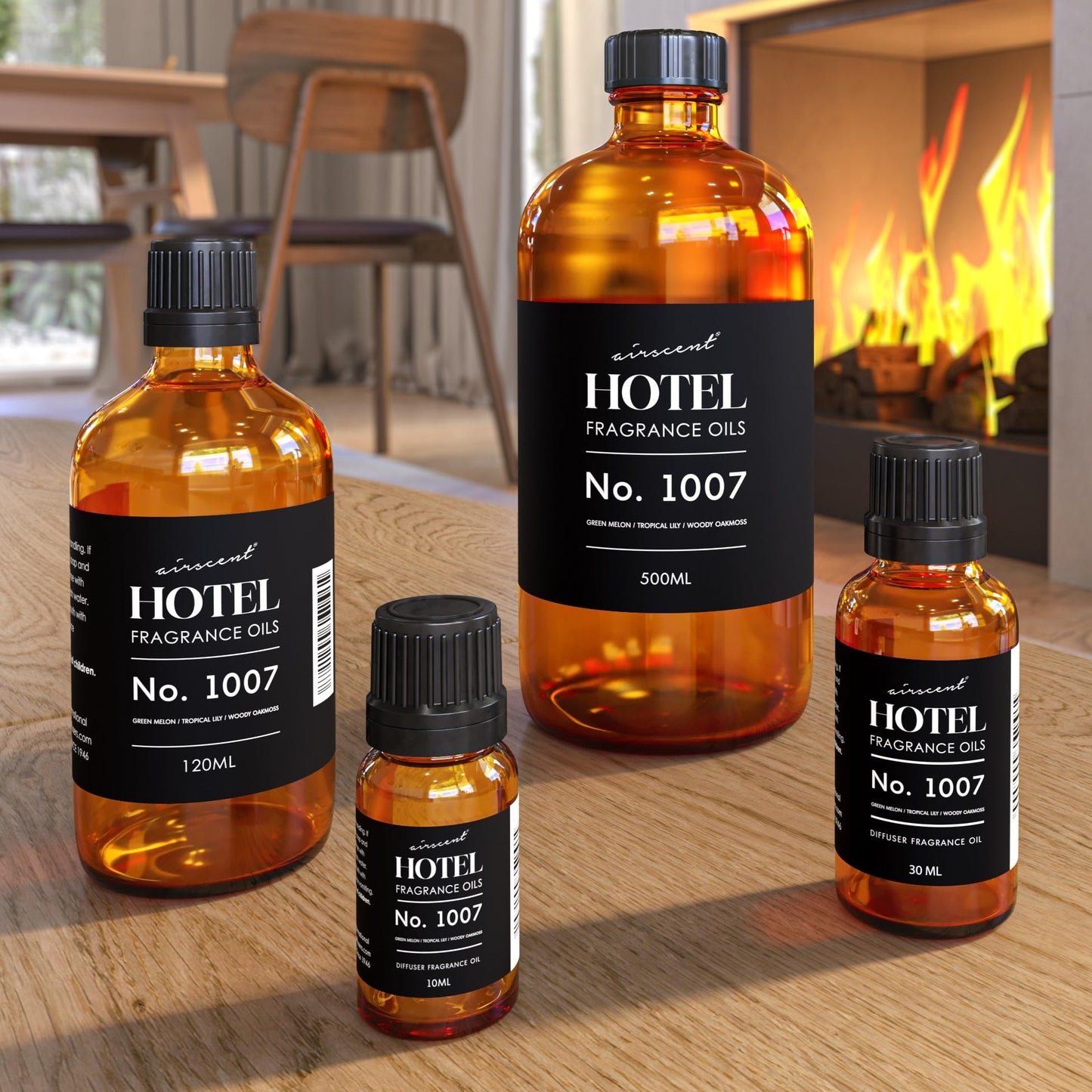 AirScent No. 1007 Green Melon & Oakmoss Diffuser Oil - Premium Hotel Scent Dupe, 120 mL