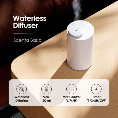 Airversa AN6 White Waterless Diffuser – 0.7 oz / 20 mL, Battery-Operated
