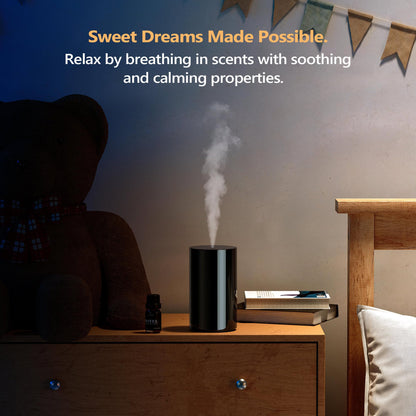 Airversa Waterless Diffuser – Battery-Operated Nebulizer for Essential Oils (AN8 Black)