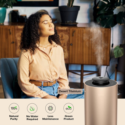 Airversa Waterless Essential Oil Diffuser – 3 Timers, 3 Mist Levels, Black ANX Premium Metal