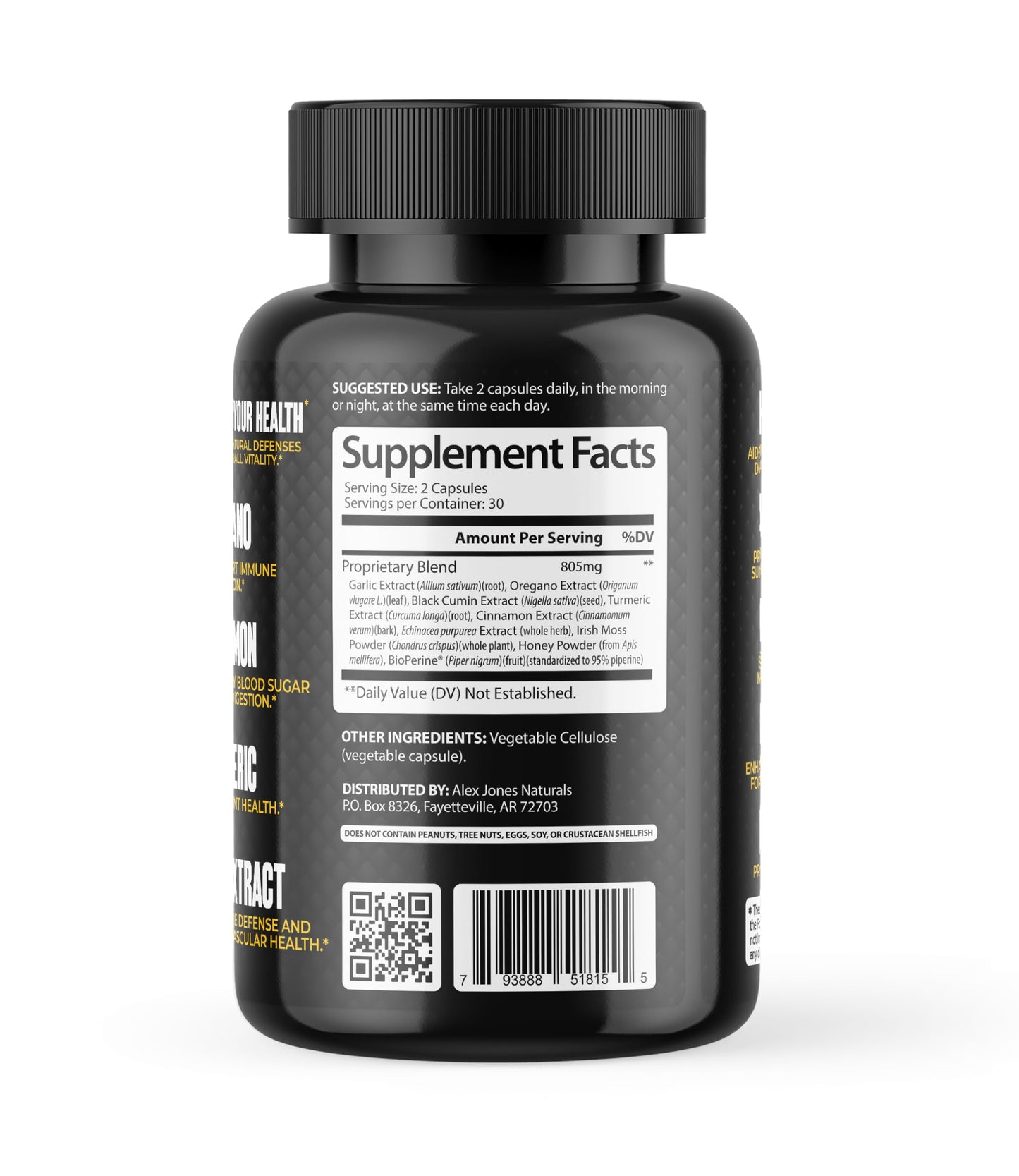 Alex Jones Naturals Atomic Defense – Organic Sea Moss Capsules for Immune Support