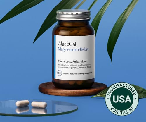 AlgaeCal Magnesium Relax™ Chelated Mg with Ashwagandha for Sleep & Anxiety