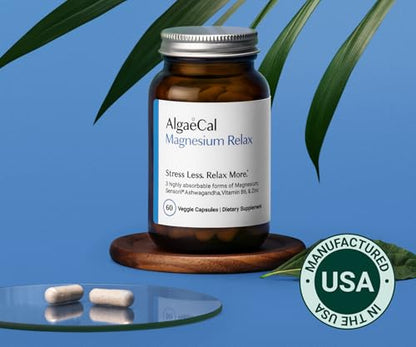 AlgaeCal Magnesium Relax™ Chelated Mg with Ashwagandha for Sleep & Anxiety