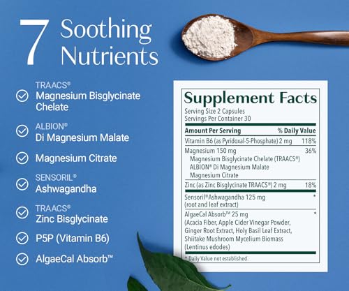 AlgaeCal Magnesium Relax™ Chelated Mg with Ashwagandha for Sleep & Anxiety