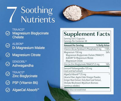 AlgaeCal Magnesium Relax™ Chelated Mg with Ashwagandha for Sleep & Anxiety