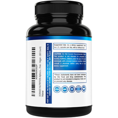 Alpha Lipoic Acid 600mg - 60 Capsules (Pack of 2) | USA Made, Non-GMO, Gluten Free