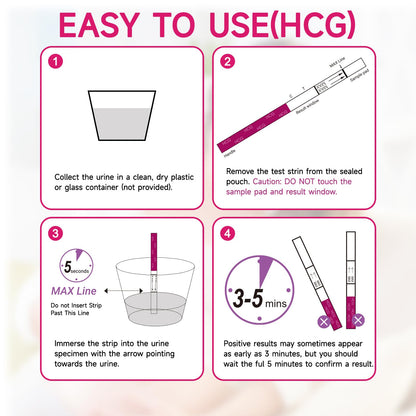 Amazewell Ovulation & Pregnancy Test Strips Kit - 30 LH + 10 HCG