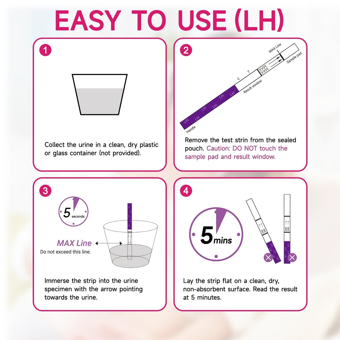 Amazewell Ovulation & Pregnancy Test Strips Kit - 30 LH + 10 HCG