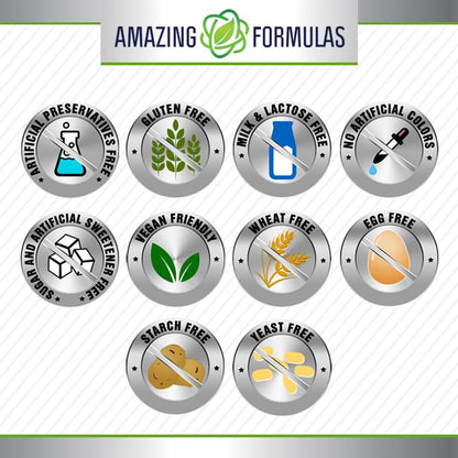 Amazing Formulas Biotin 10,000 mcg – 200 Veggie Capsules | Non-GMO, Gluten-Free, Made in USA