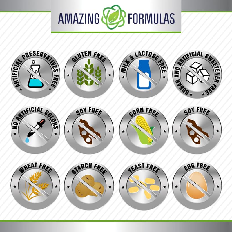 Amazing Formulas Melatonin 10 mg Supplement – 120 Count, Non-GMO, Gluten-Free, Made in USA