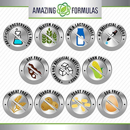 Amazing Formulas Red Yeast Rice 1200mg | Non-GMO, Gluten Free | Made in USA | 120 Count