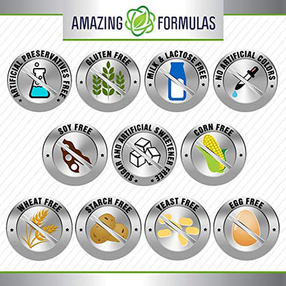Amazing Formulas Vitamin C with Rose Hips & Citrus Bioflavonoids | 240 Tablets | Non-GMO | Gluten Free | Made in USA